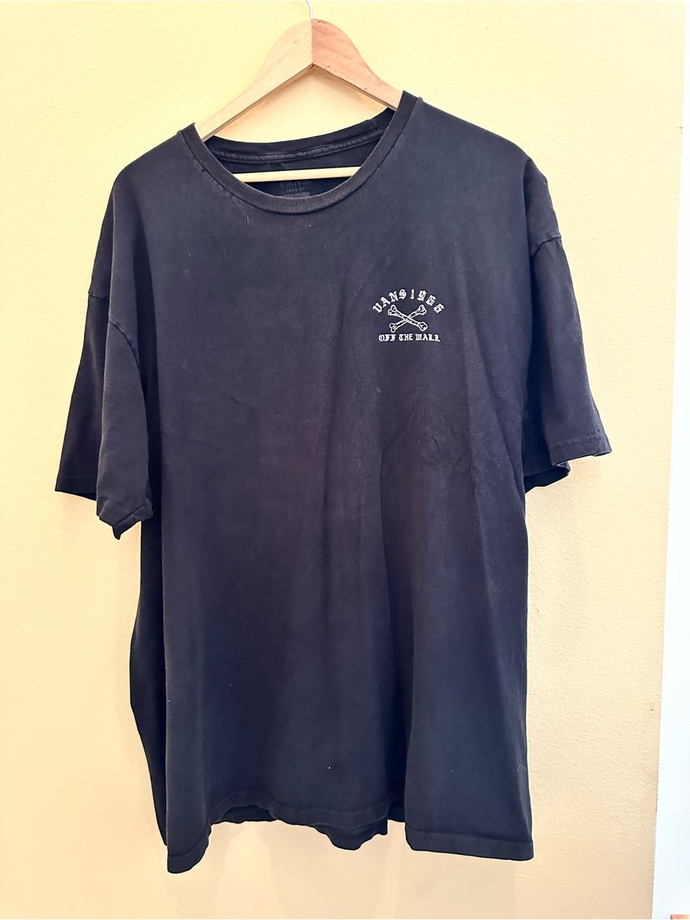 Vans Black Short Sleeve Crewneck Tee with Small Chest Graphic